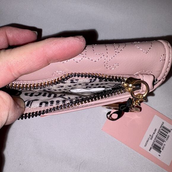 Juicy Couture Dusty Blush Pink League Double Sided Trifold Wallet Card Case NEW - Picture 5 of 10